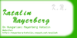 katalin mayerberg business card